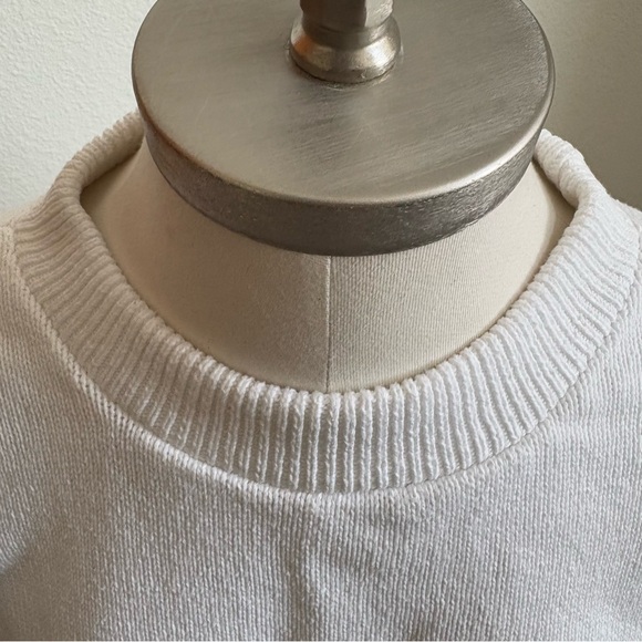 Vintage Lee White Cotton Knit Long Sleeve Sweater Women’s‎ Large - Picture 5 of 10